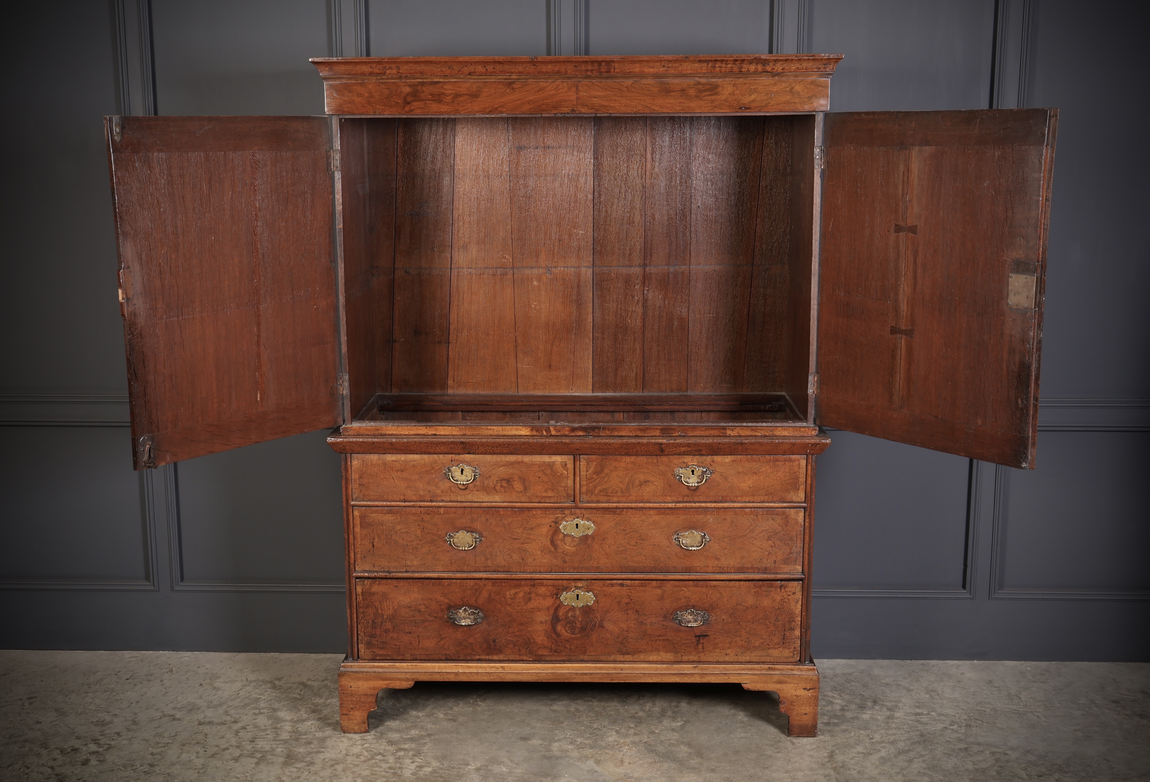 Queen Anne Walnut Hall Cupboard - Image 6